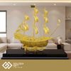 Mô hình Thuyền buồm mạ vàng 24K