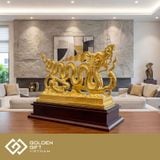 Tượng rồng thời Lý bằng đồng mạ vàng