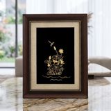 Tranh Hoa Sen Tết Sợi Bạc - Dáng Đứng (45x35cm)