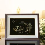 Tranh Con Trâu vàng - Kim Ngưu Mạ Vàng