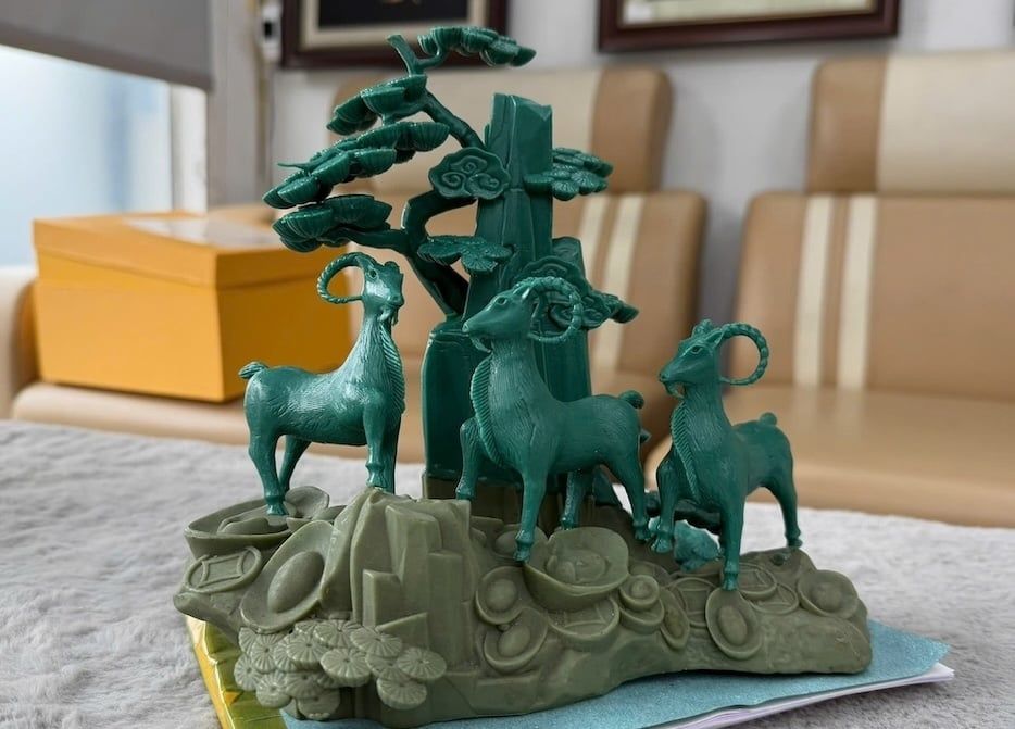 Tượng Tam Dương Khai Thái Mạ Vàng