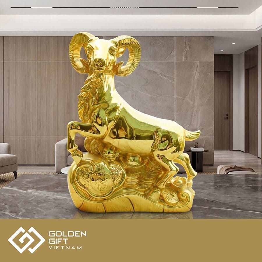 Tượng Dê vàng Bảo An