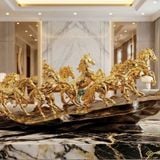 Tượng Ngựa Bát Mã Truy Phong Mạ Vàng