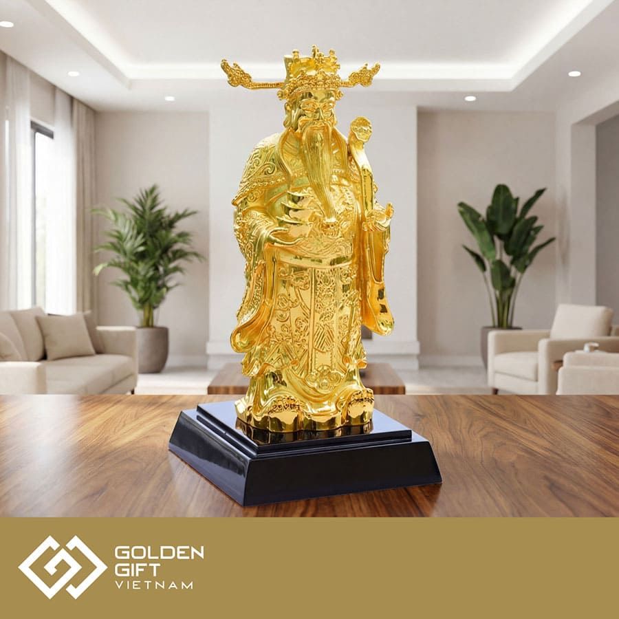 Tượng ông Thần Tài phong thuỷ mạ vàng