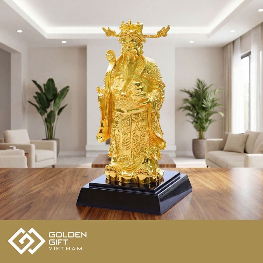 Tượng ông Thần Tài phong thuỷ mạ vàng