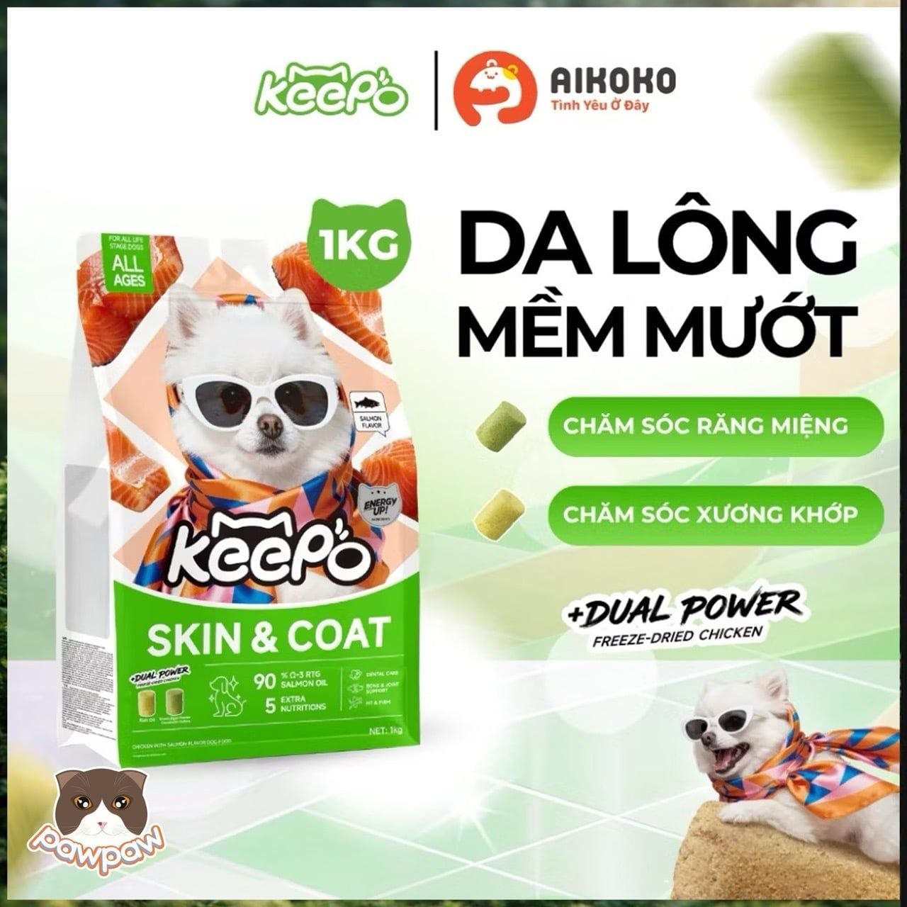  Hạt Topping KEEPO cho chó túi 1kg 