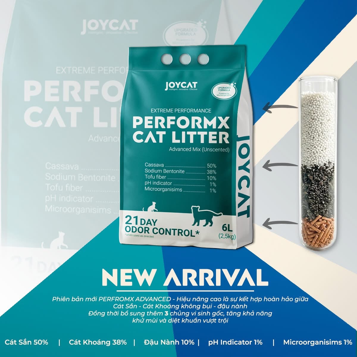  Cát mix PerformX Advanced Joycat 2,5kg cho mèo 