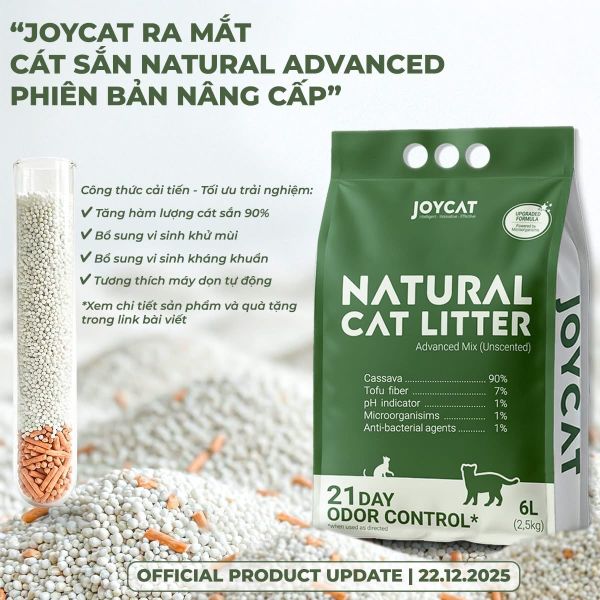  Cát sắn Mix 5in1 Natural Advanced Joycat cho mèo 