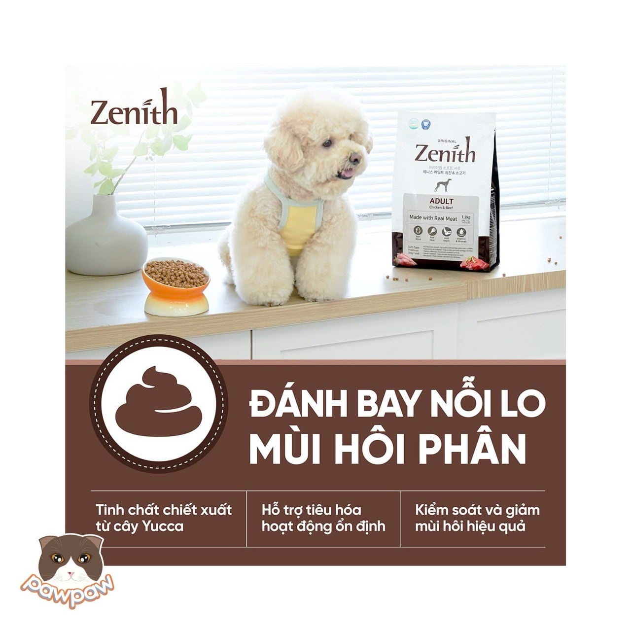  Hạt mềm Zenith cho chó trưởng thành - thịt gà & bò 