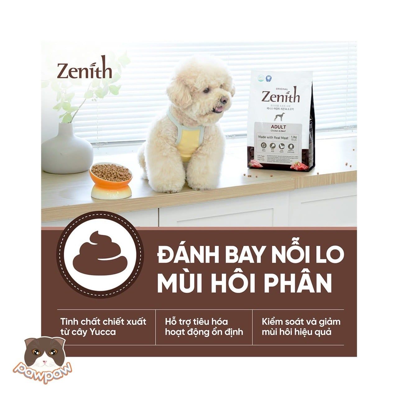  Hạt mềm Zenith cho chó trưởng thành - thịt gà & bò 