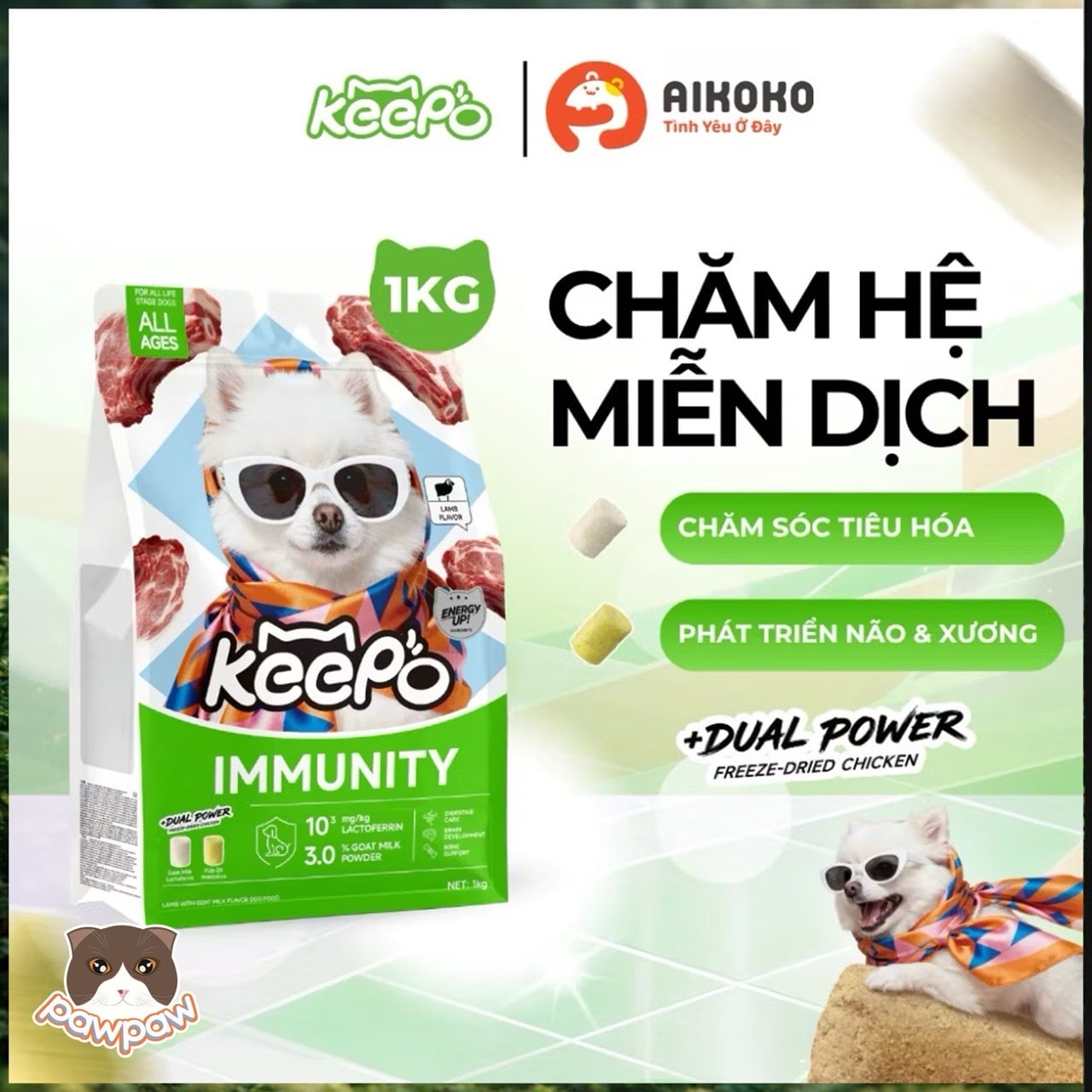  Hạt Topping KEPOO cho chó túi 1kg 