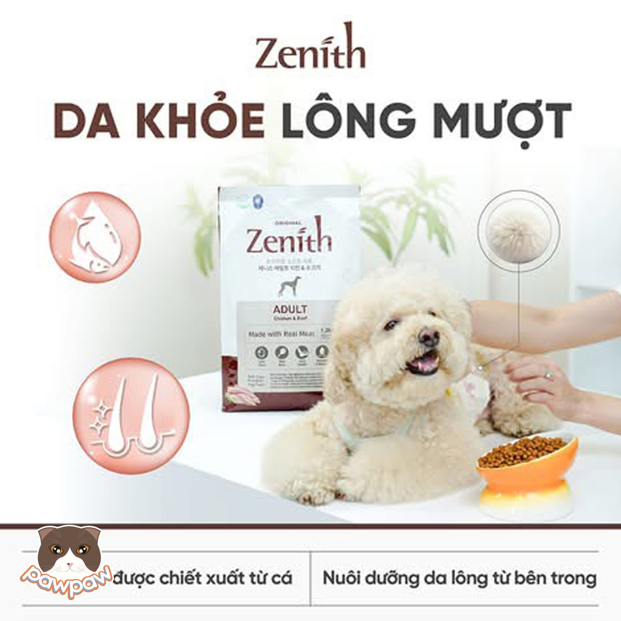  Hạt mềm Zenith cho chó trưởng thành - thịt gà & bò 