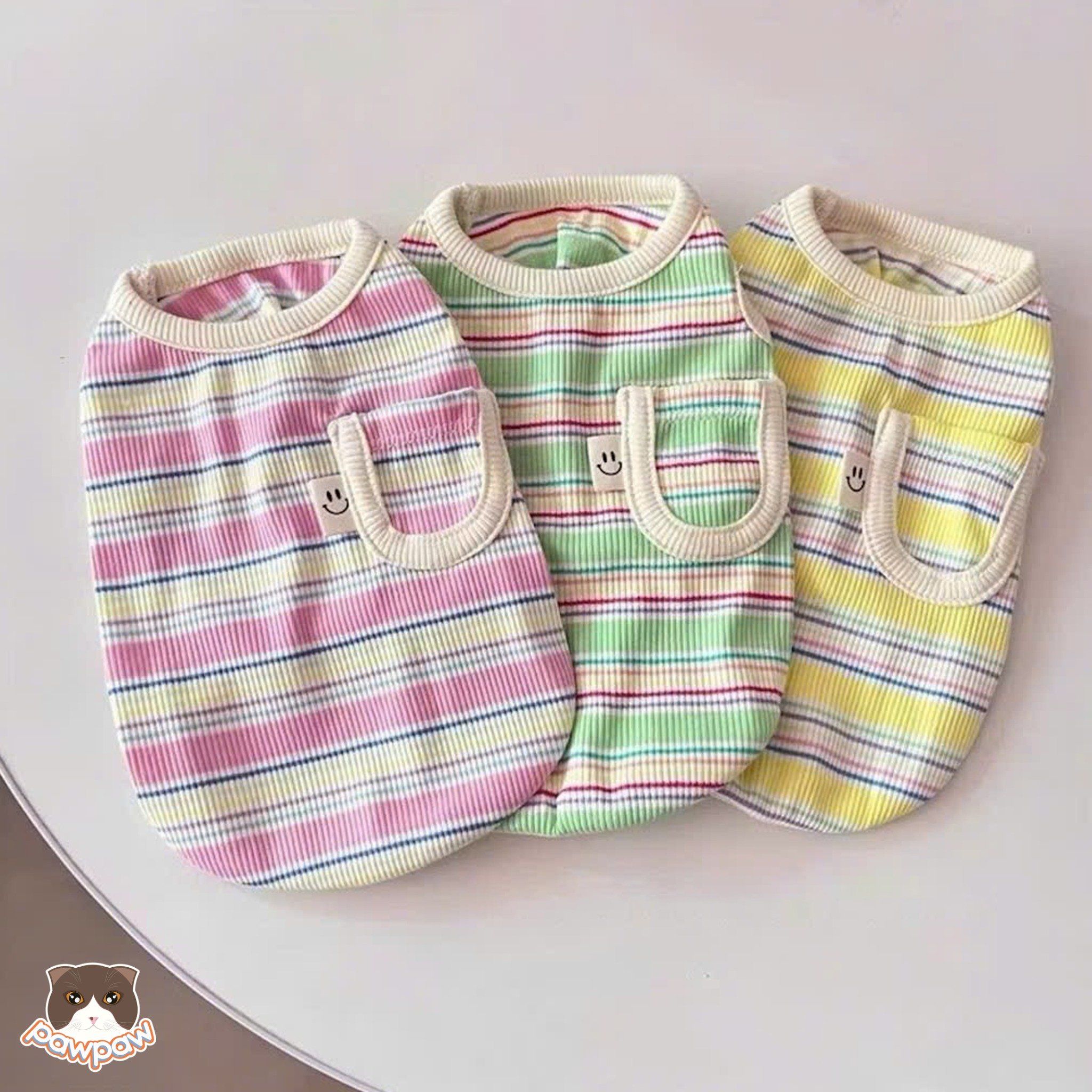  Áo thun sọc có túi 