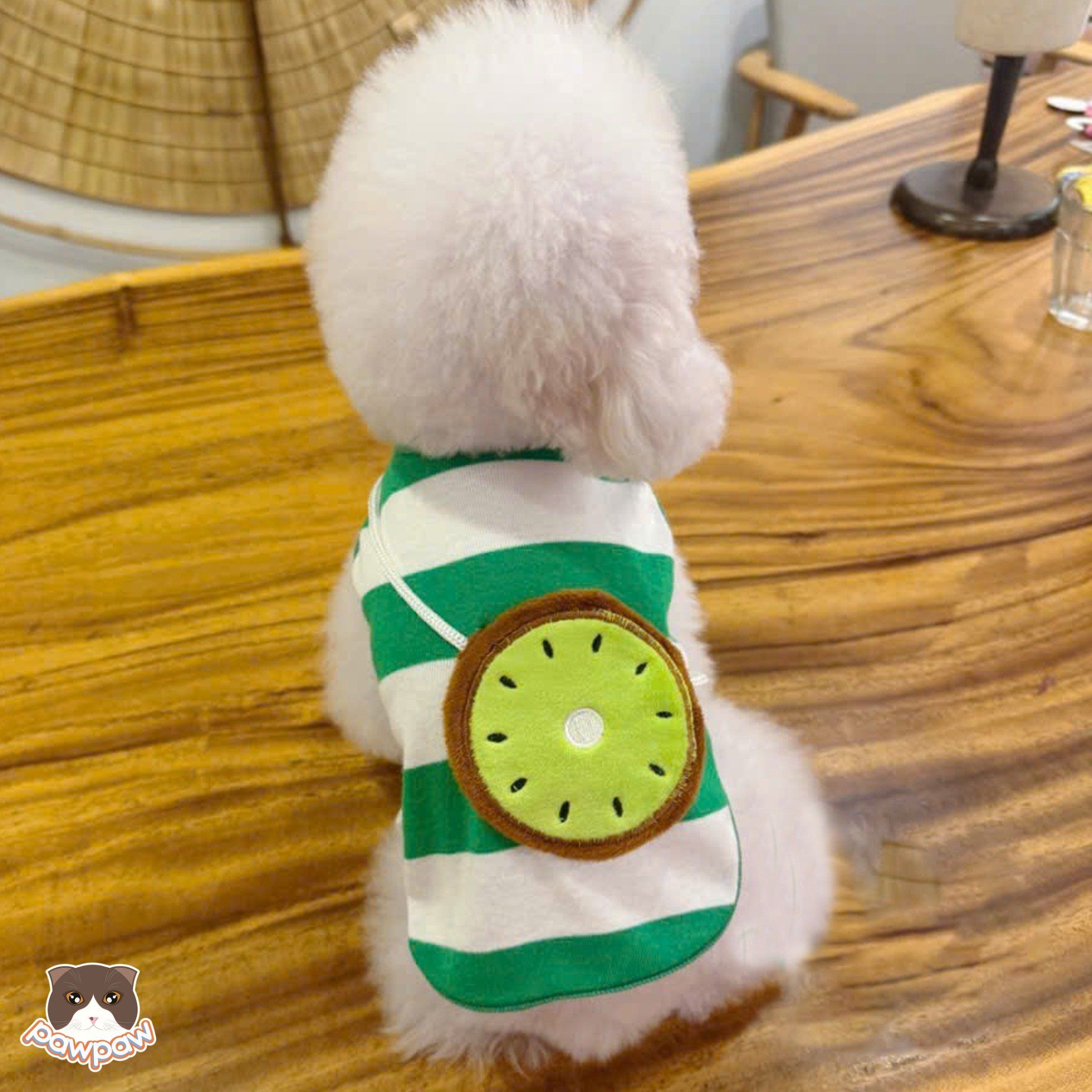  Áo sát nách sọc kèm túi trái cây 