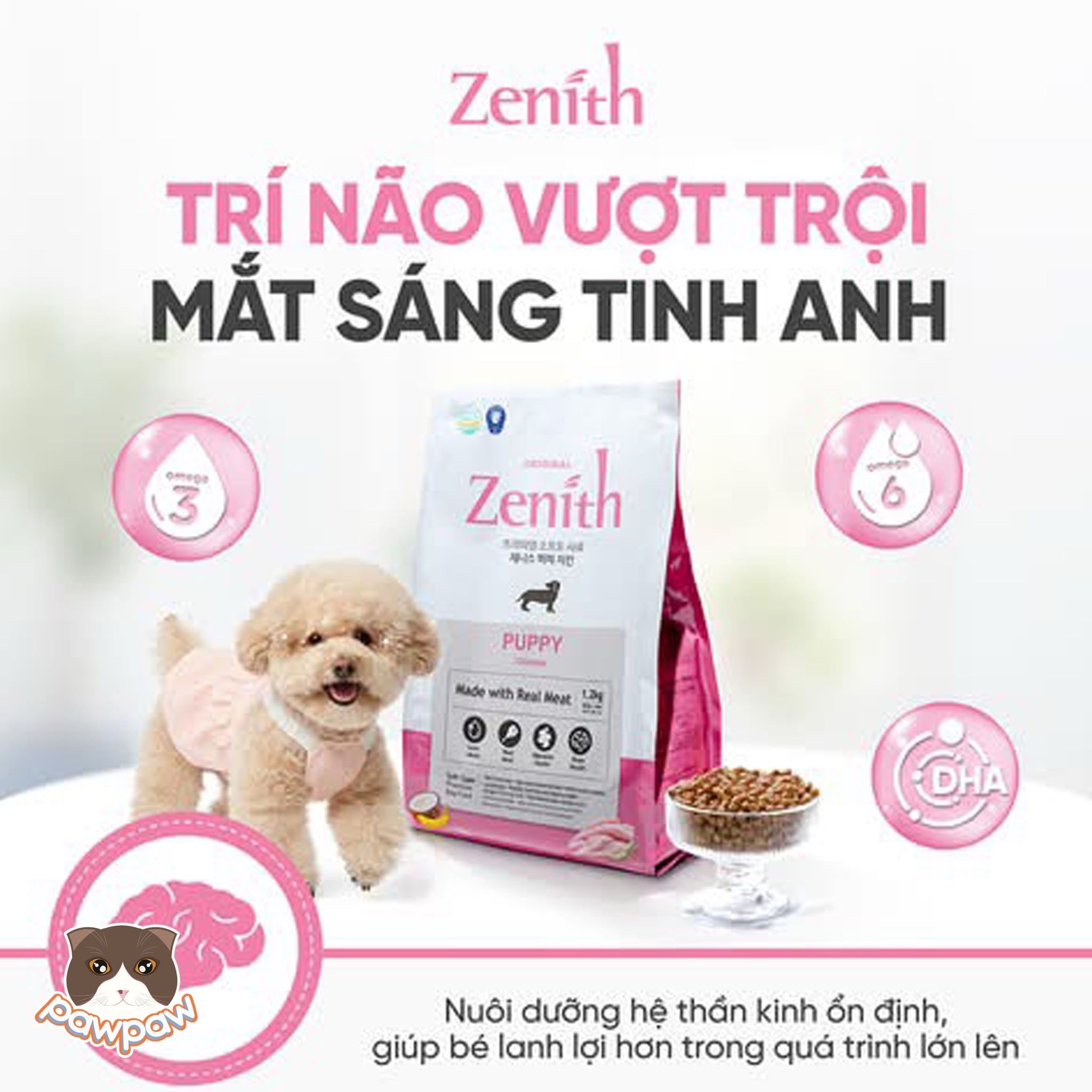  Thức ăn hạt mềm cho chó con Zenith Puppy 