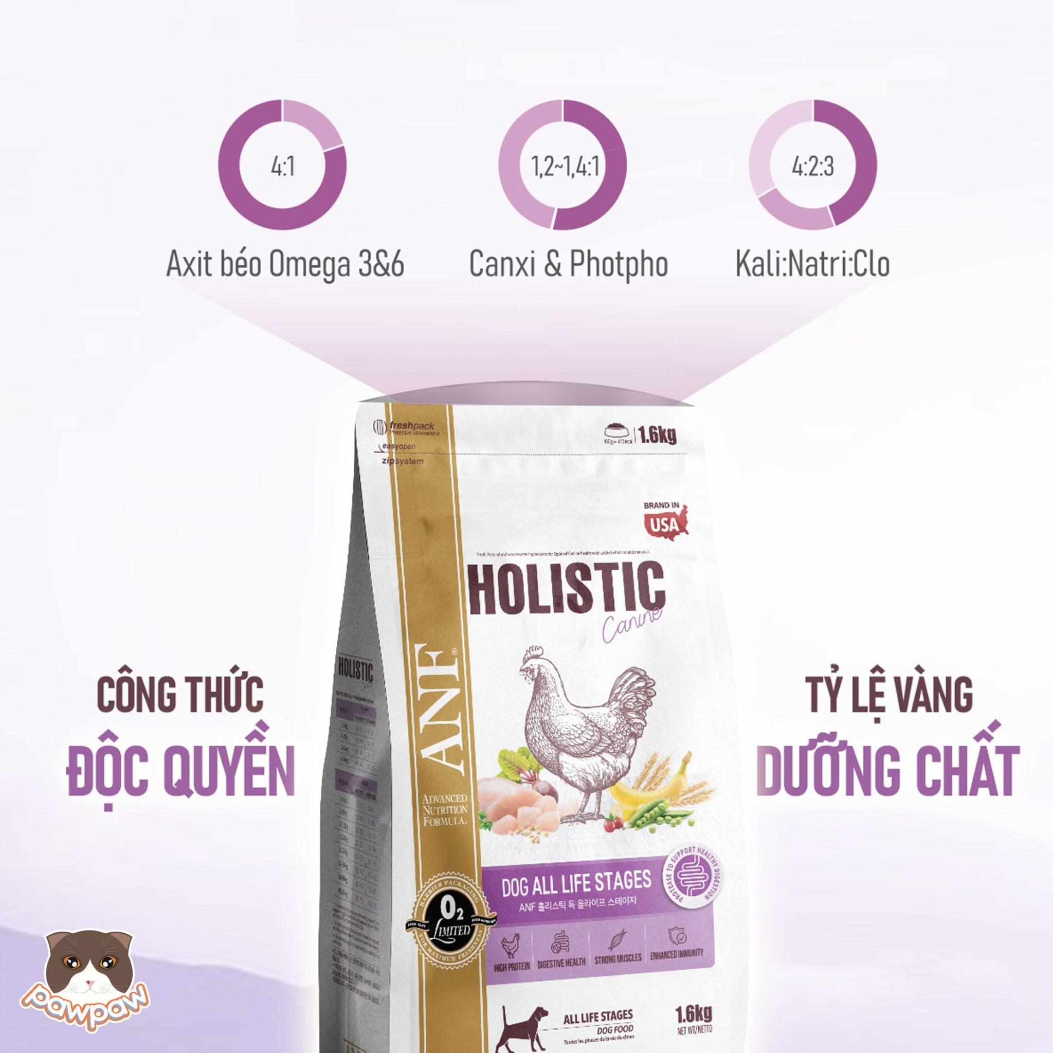  Thức ăn dinh dưỡng cho chó ANF Holistic 500g 
