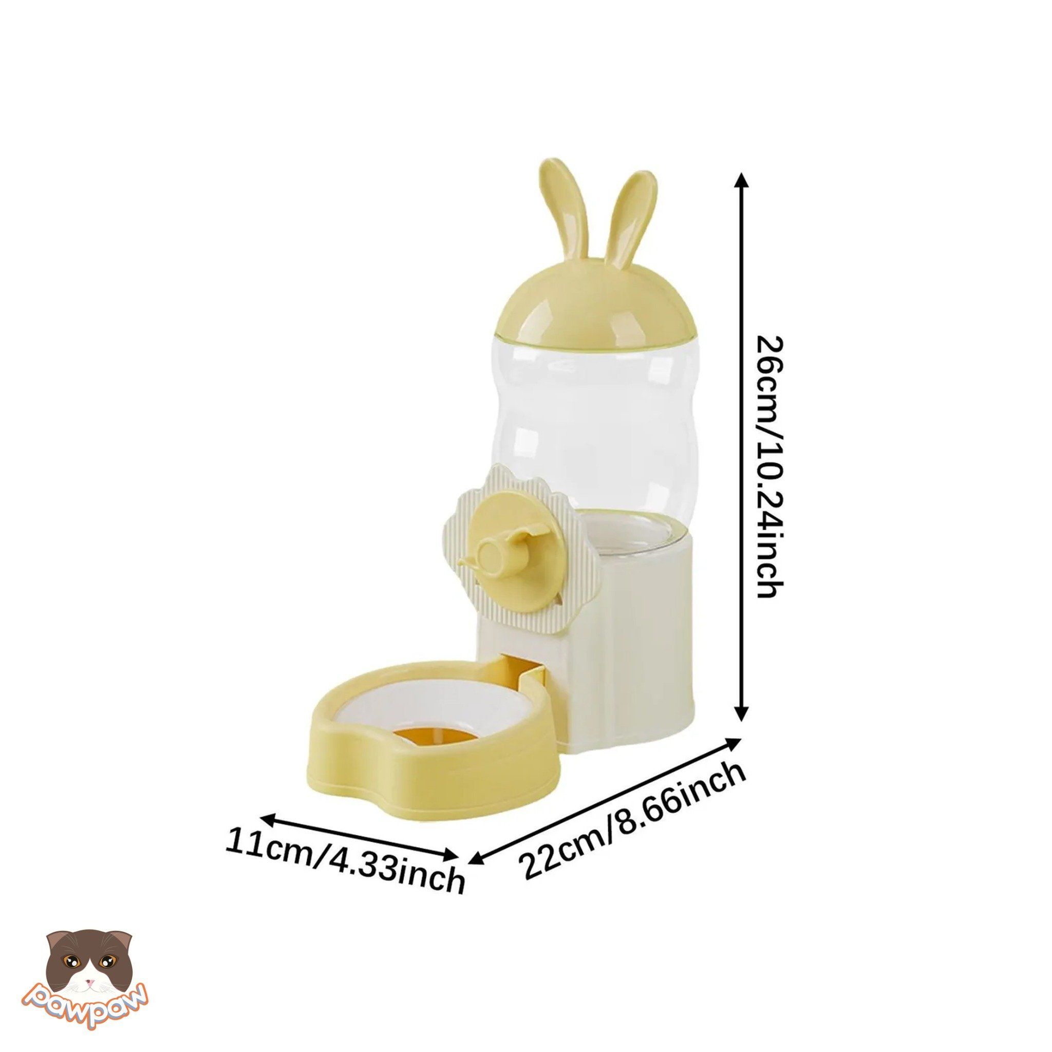  Bình nước gắn chuồng tai thỏ 