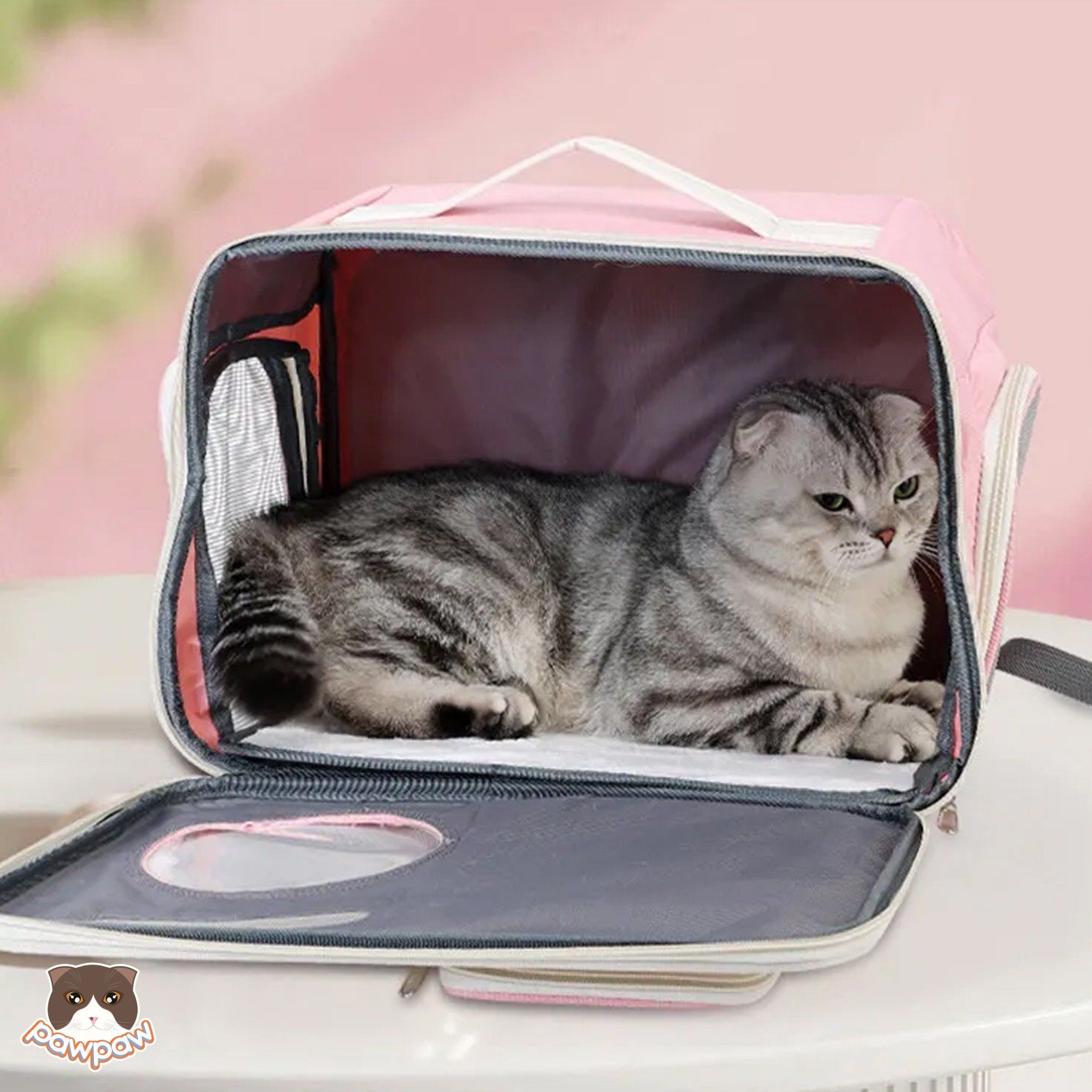  Balo chữ nhật 2 túi trước Moorpet cho chó mèo 