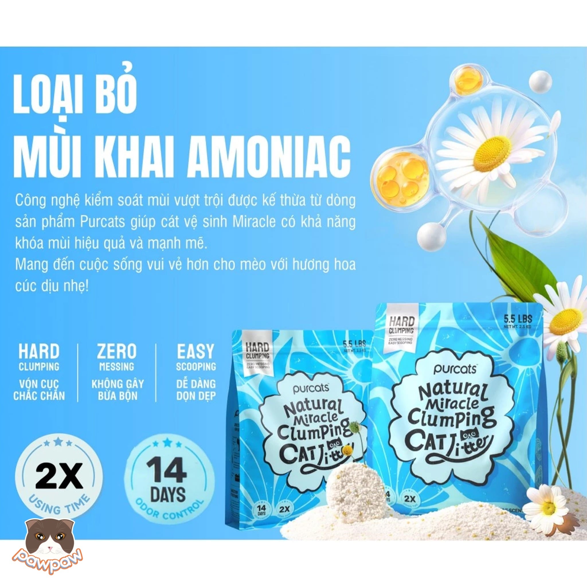  Cát sắn Cature Cassava 2.5kg cho mèo 