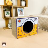  Cào móng carton hình máy ảnh cho mèo 