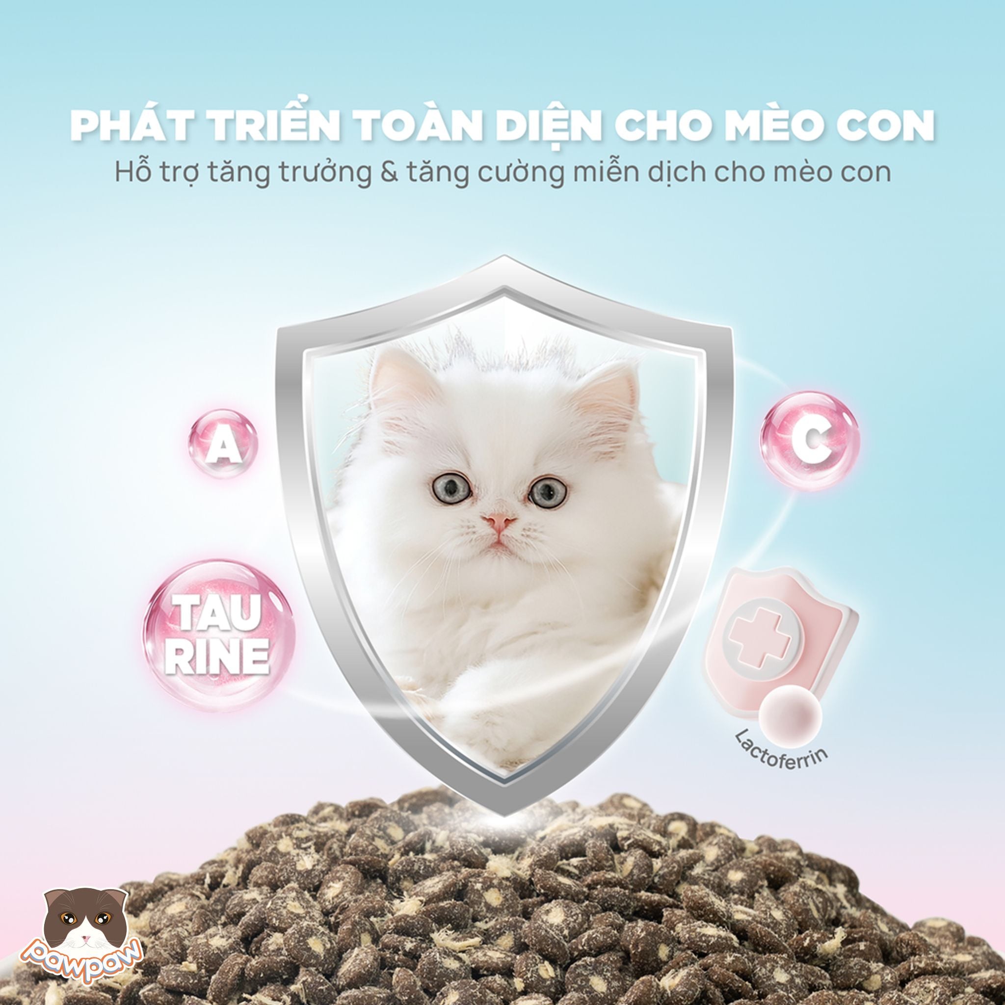  Thức ăn hỗn hợp hoàn chỉnh cho mèo con PetQ D90K 200g 