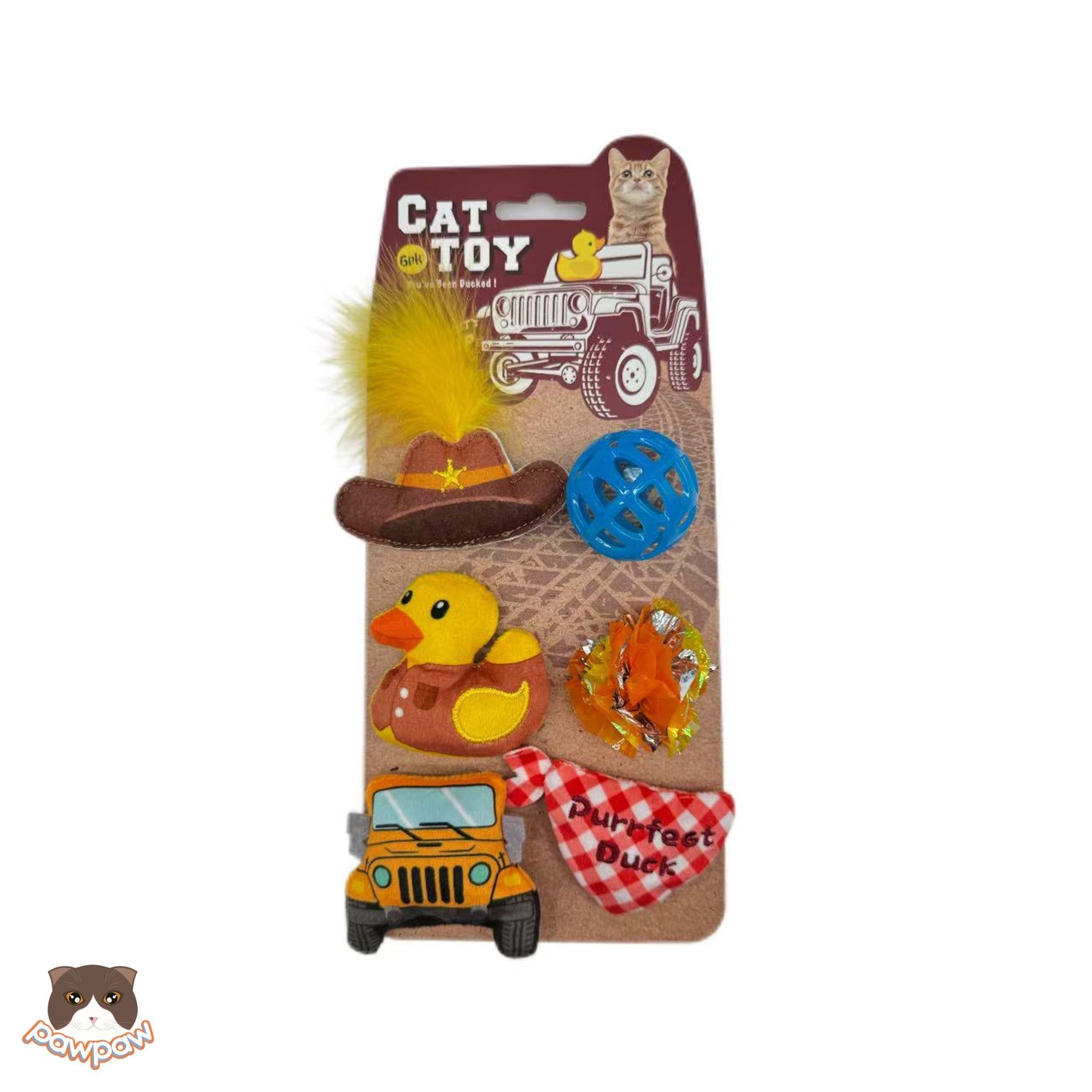  Đồ chơi cho mèo hình vịt cao bồi FOFOS - 6 món 