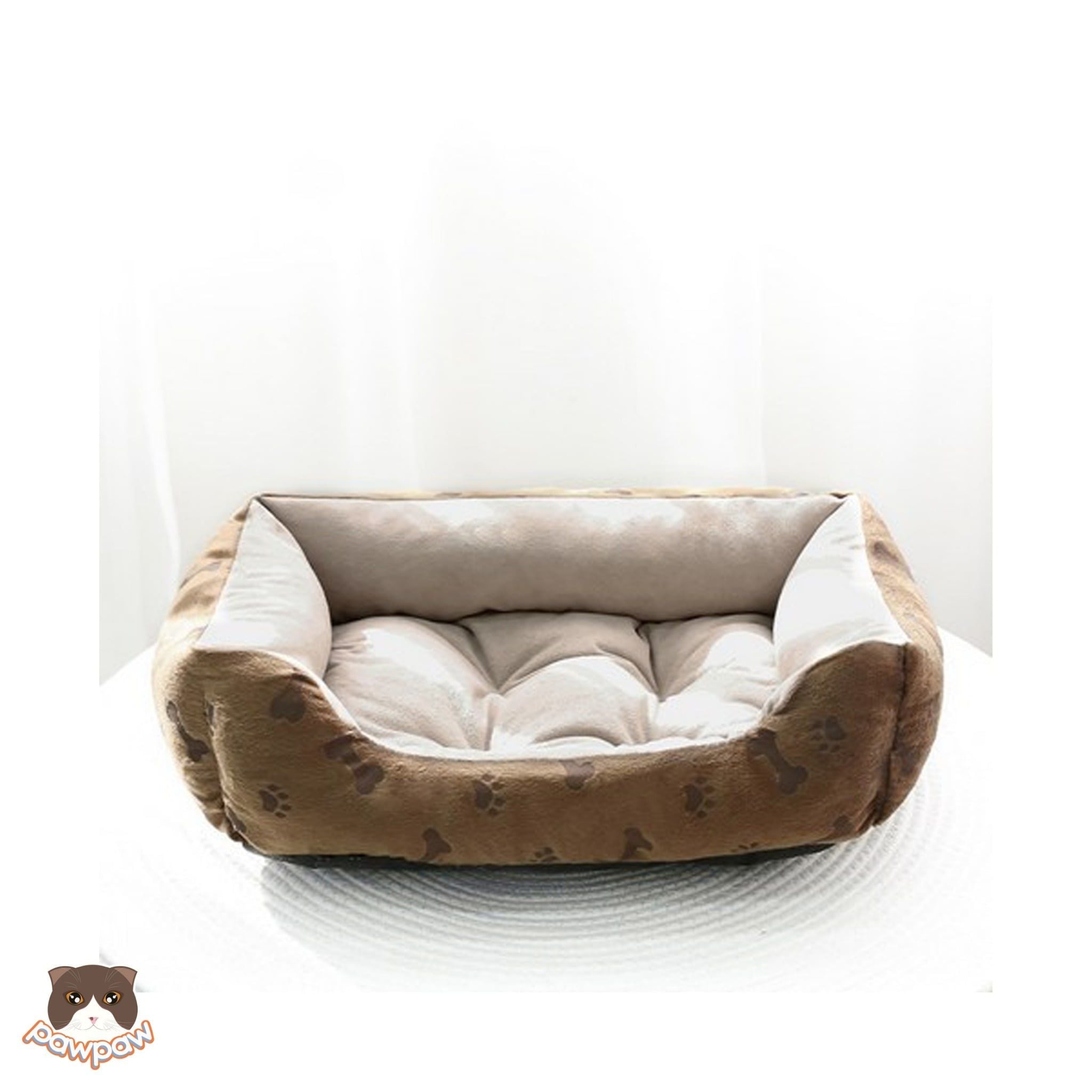  Đệm vải nhung họa tiết hình xương cho chó mèo - M 