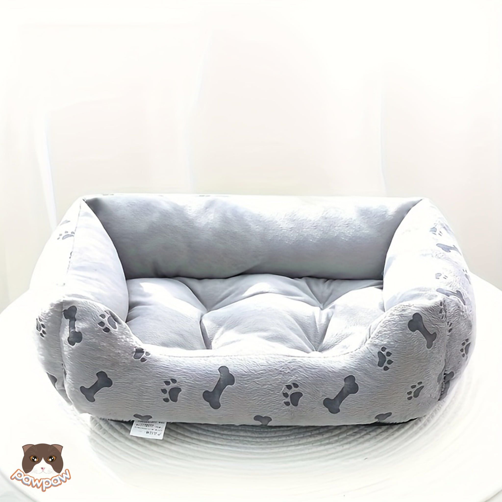  Đệm vải nhung họa tiết hình xương cho chó mèo - M 