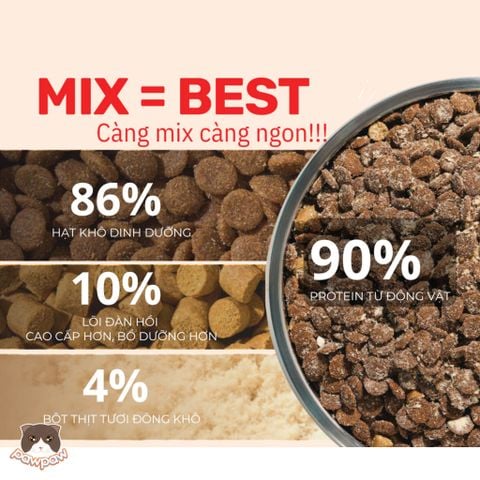  Thức ăn hạt cho mèo vị gà mix topping Cature Easy Farm Raw Coated Kibble Chicken 1.5kg 