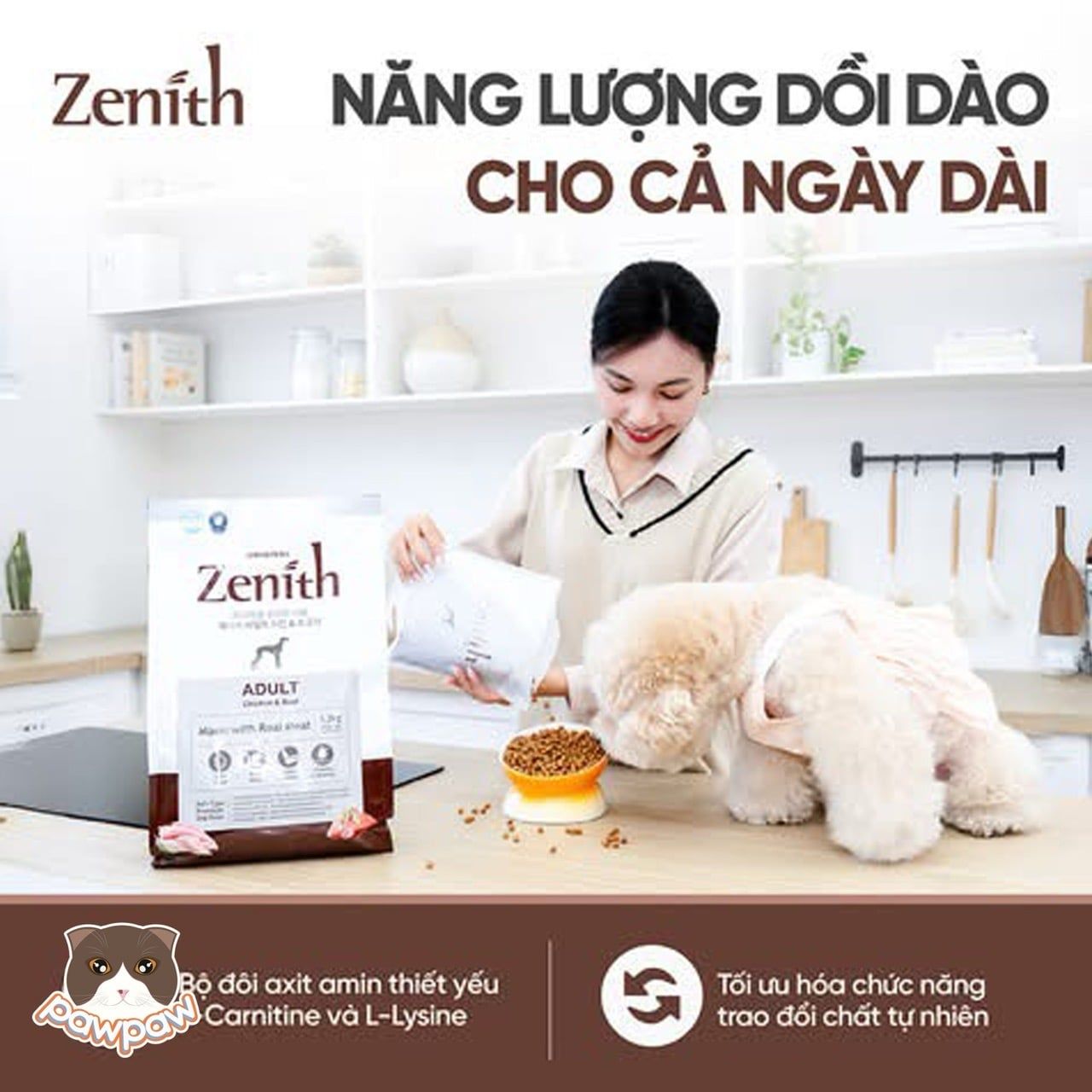  Hạt mềm Zenith cho chó trưởng thành - thịt gà & bò 