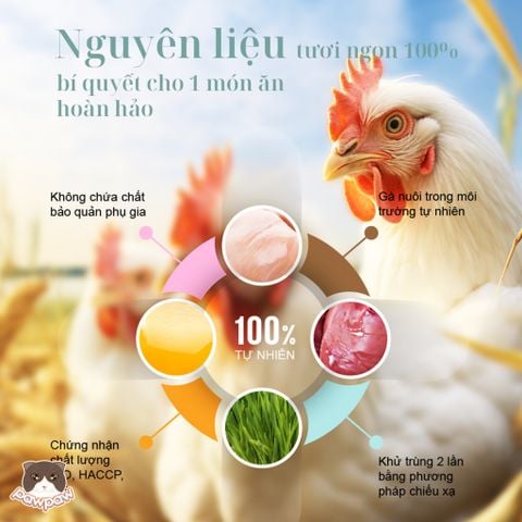  Thức ăn làm từ gan gà dành cho chó mèo PetQ 