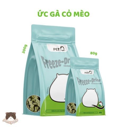  Thức ăn làm từ ức gà và cỏ mèo dành cho chó mèo PetQ 