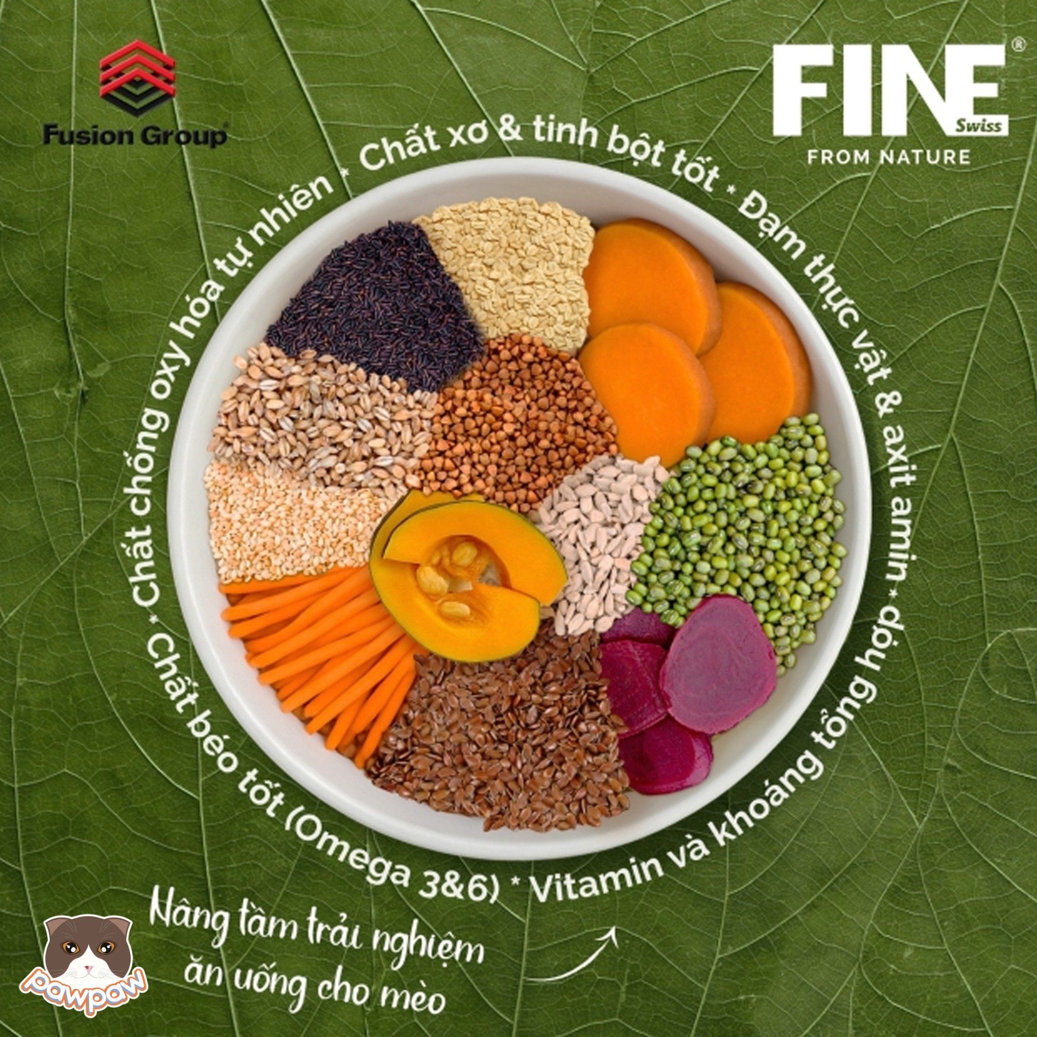  Hạt hữu cơ FINE 1.36kg cho mèo 