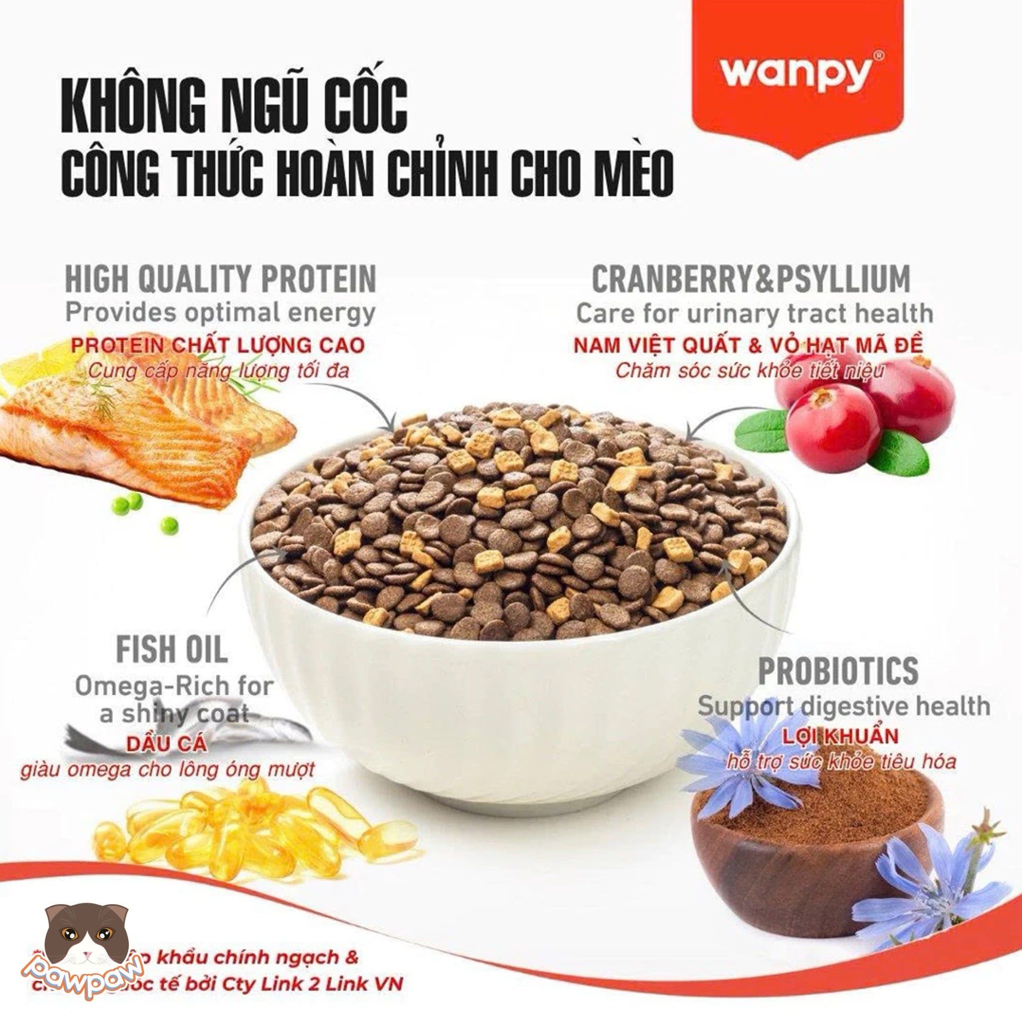  Hạt Wanpy grain free cho mèo 