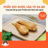  Da bò bọc thịt gà hình đùi tỏi 2 cây cho chó Doggyman 
