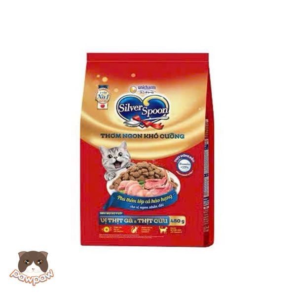  Hạt phủ thêm cá Silver Spoon 1kg cho mèo mọi độ tuổi 