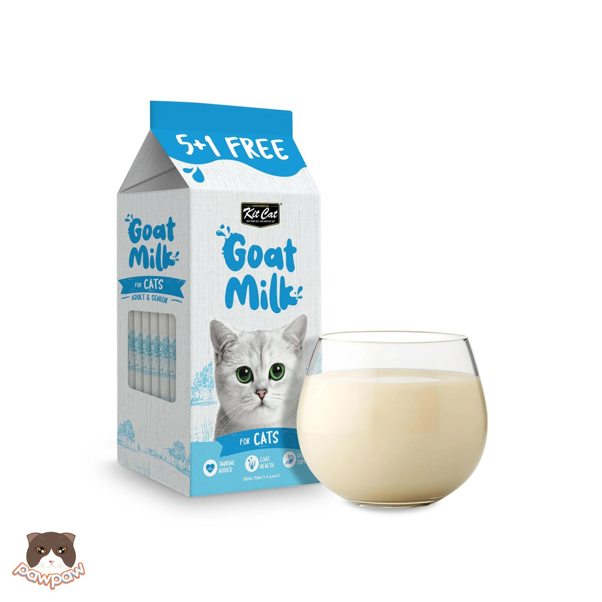  Thức ăn cho mèo vị sữa dê Kitcat không Lactose (6x50g) 