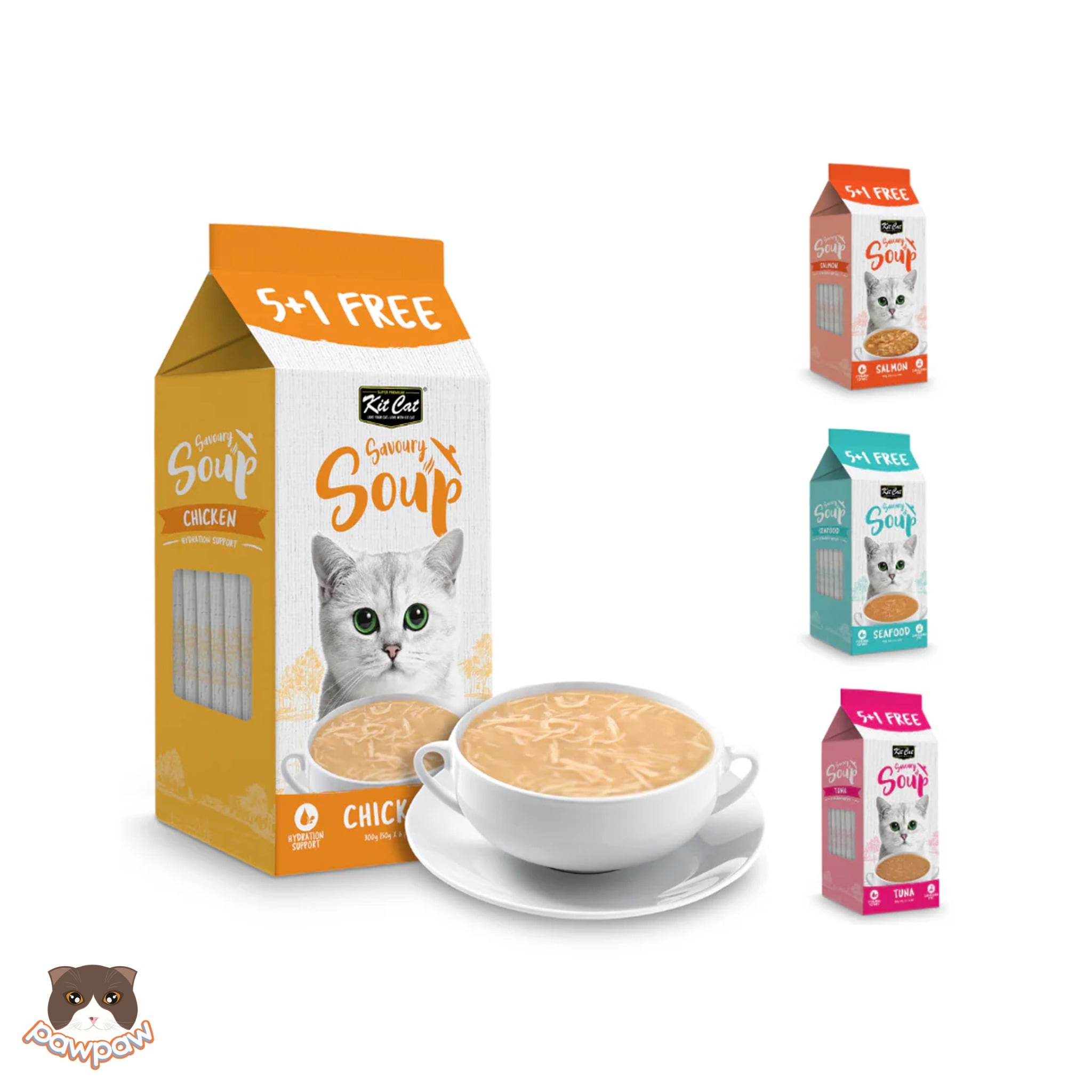  Thức ăn cho mèo dạng súp Kitcat (6x50g) 