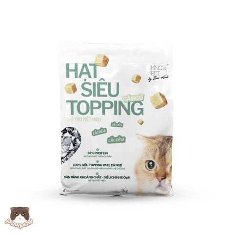  Hạt siêu topping vị cá ngừ hỗ trợ tiết niệu cho mèo King's Pet By Bao Anh 1kg 