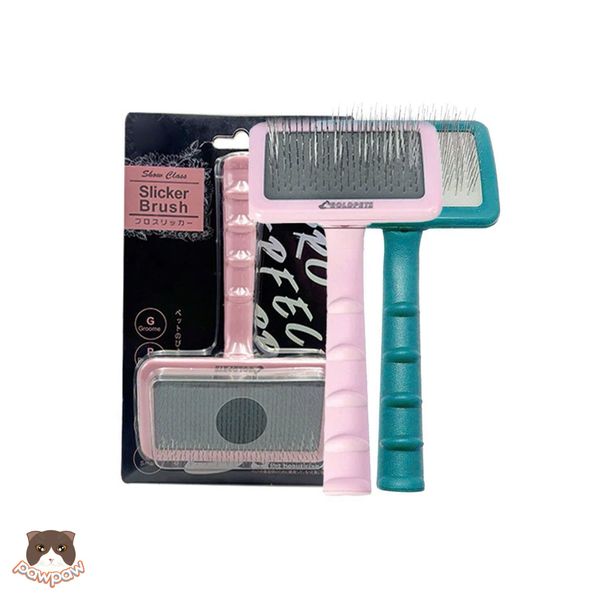  Lược cong Dual Star trong Spa thú cưng, răng lược thép, tay cầm nhựa 