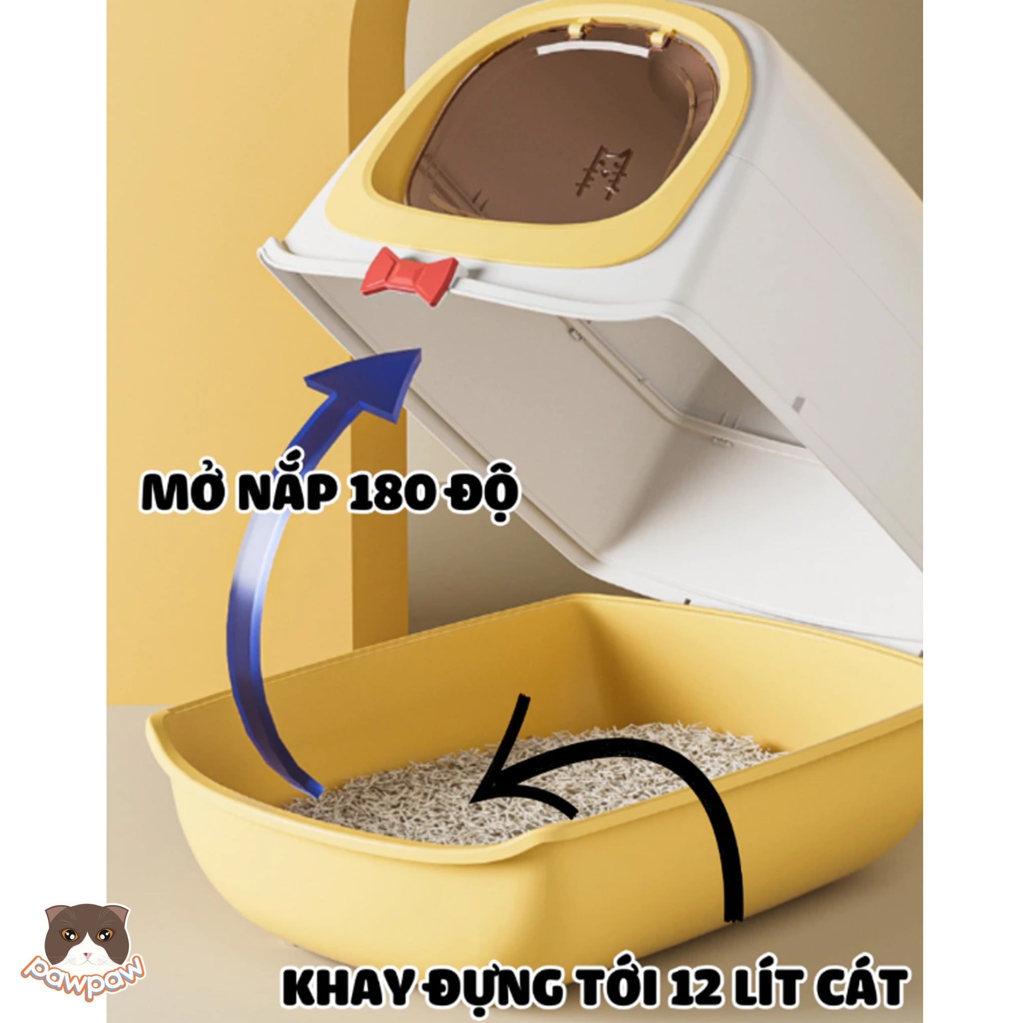  Nhà vệ sinh có nơ cho mèo 