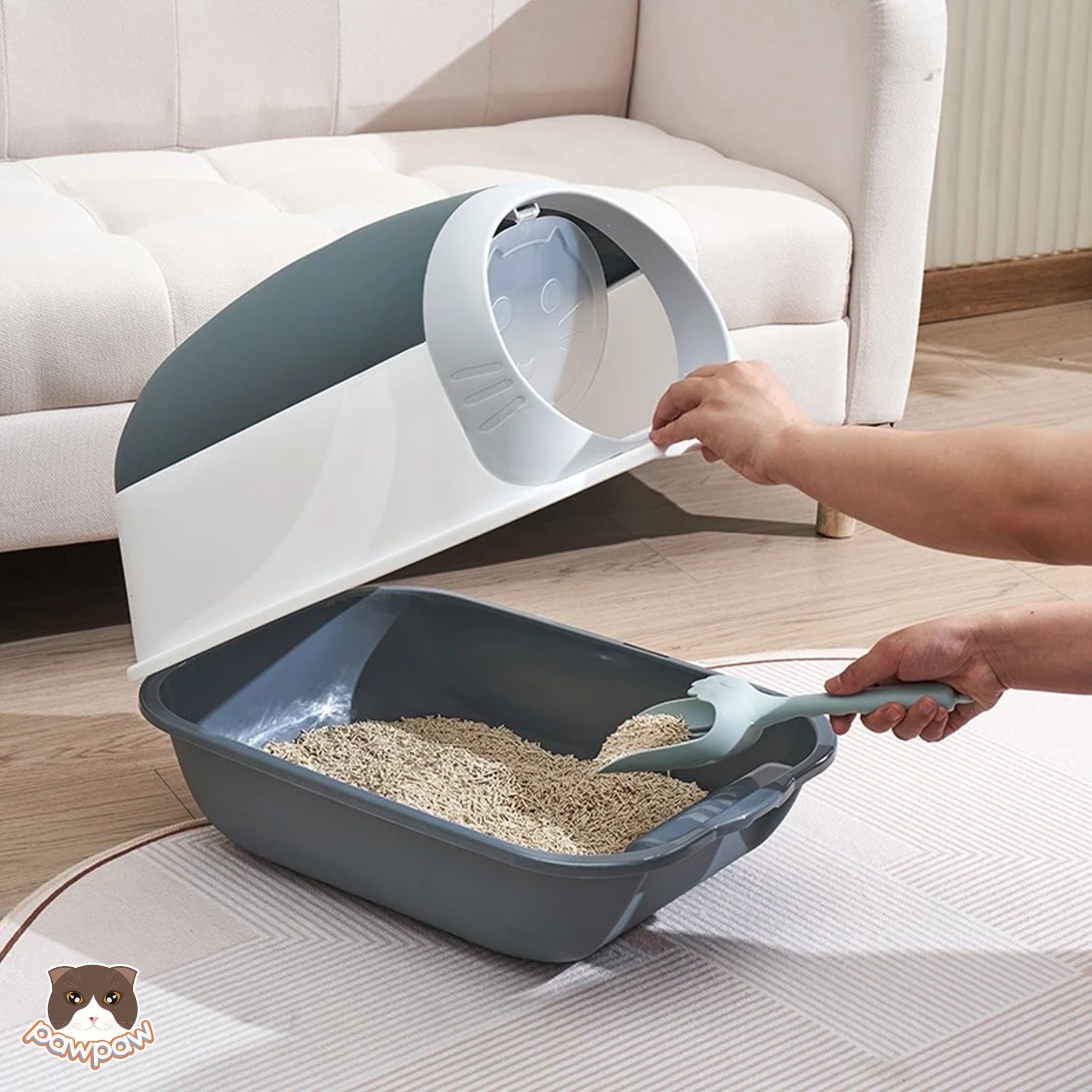  Nhà vệ sinh mặt tròn cho mèo 