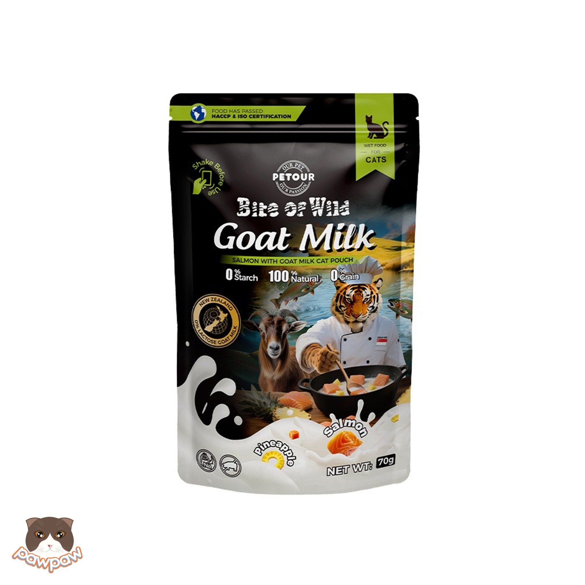  Pate sữa dê Bite of Wild gói 70g cho mèo 
