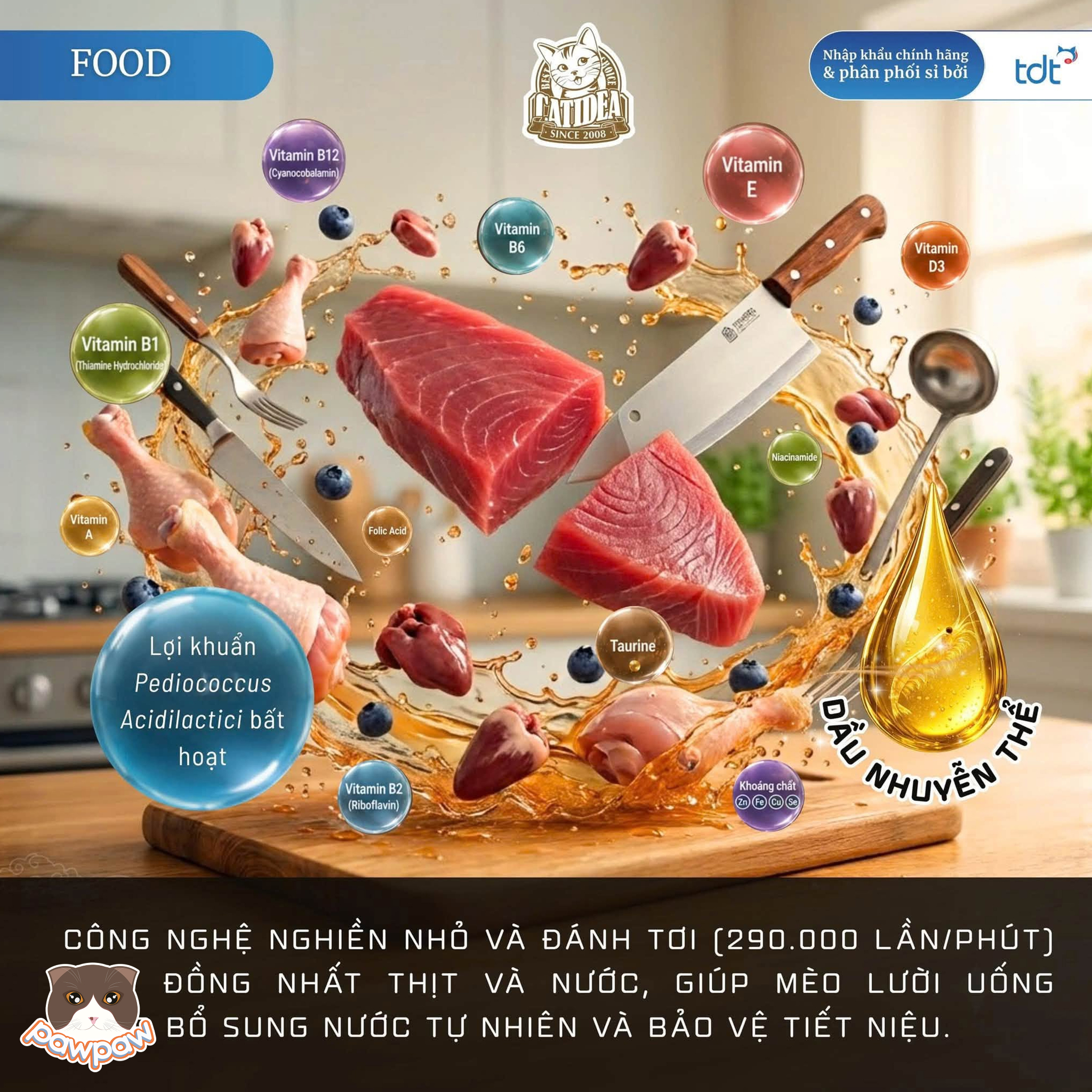  Thức ăn pate gói Catidea 35g cho mèo 