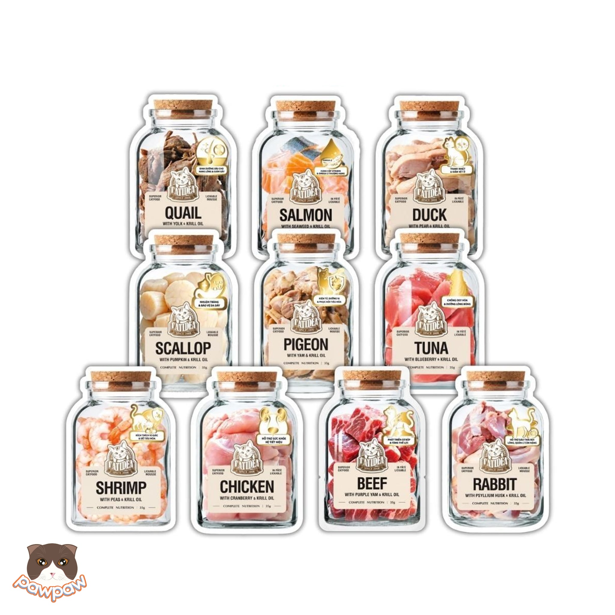  Thức ăn pate gói Catidea 35g cho mèo 