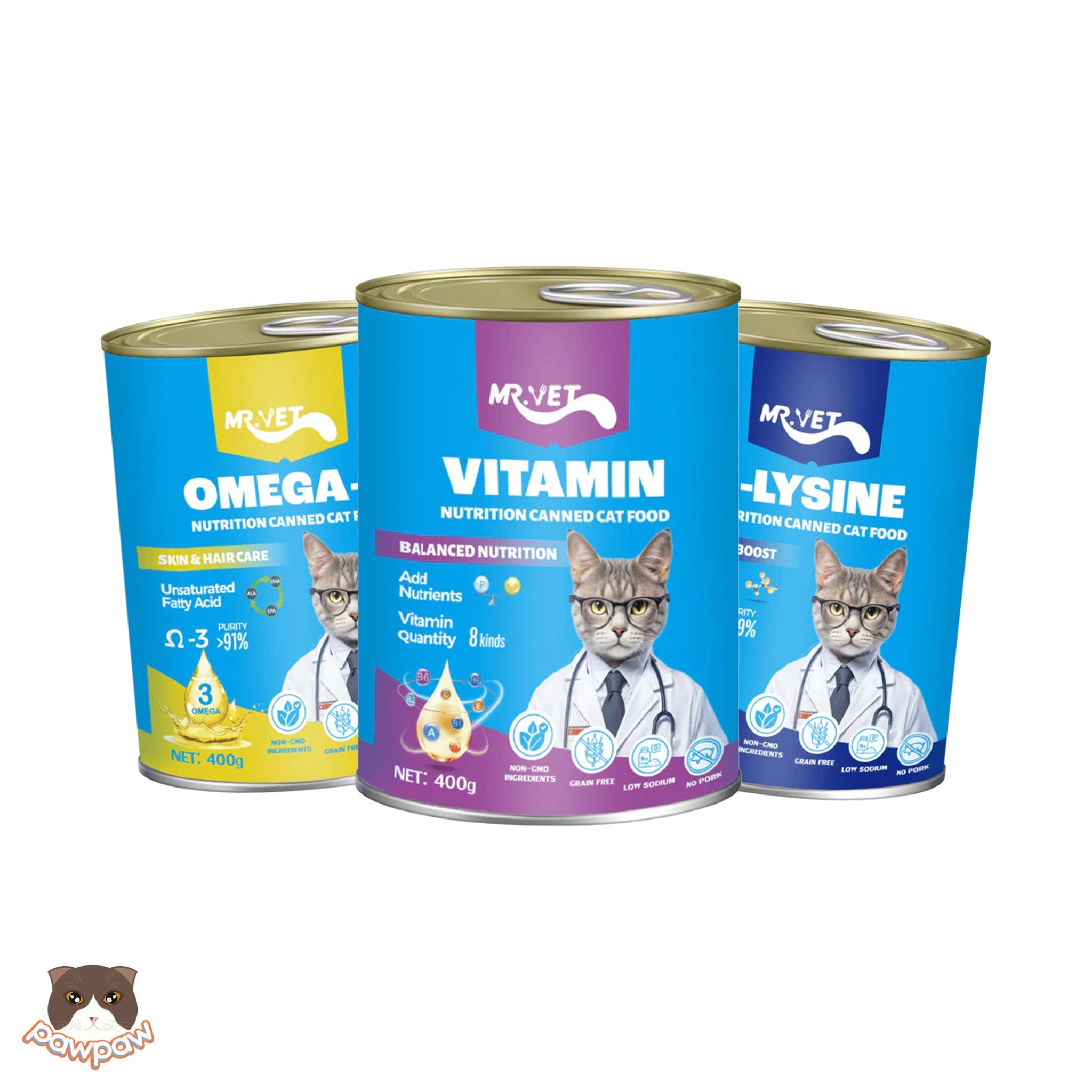  Pate lon Mr.Vet 400g cho mèo 