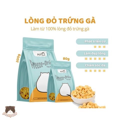  Thức ăn làm từ lòng đỏ trứng gà dành cho chó mèo PetQ 