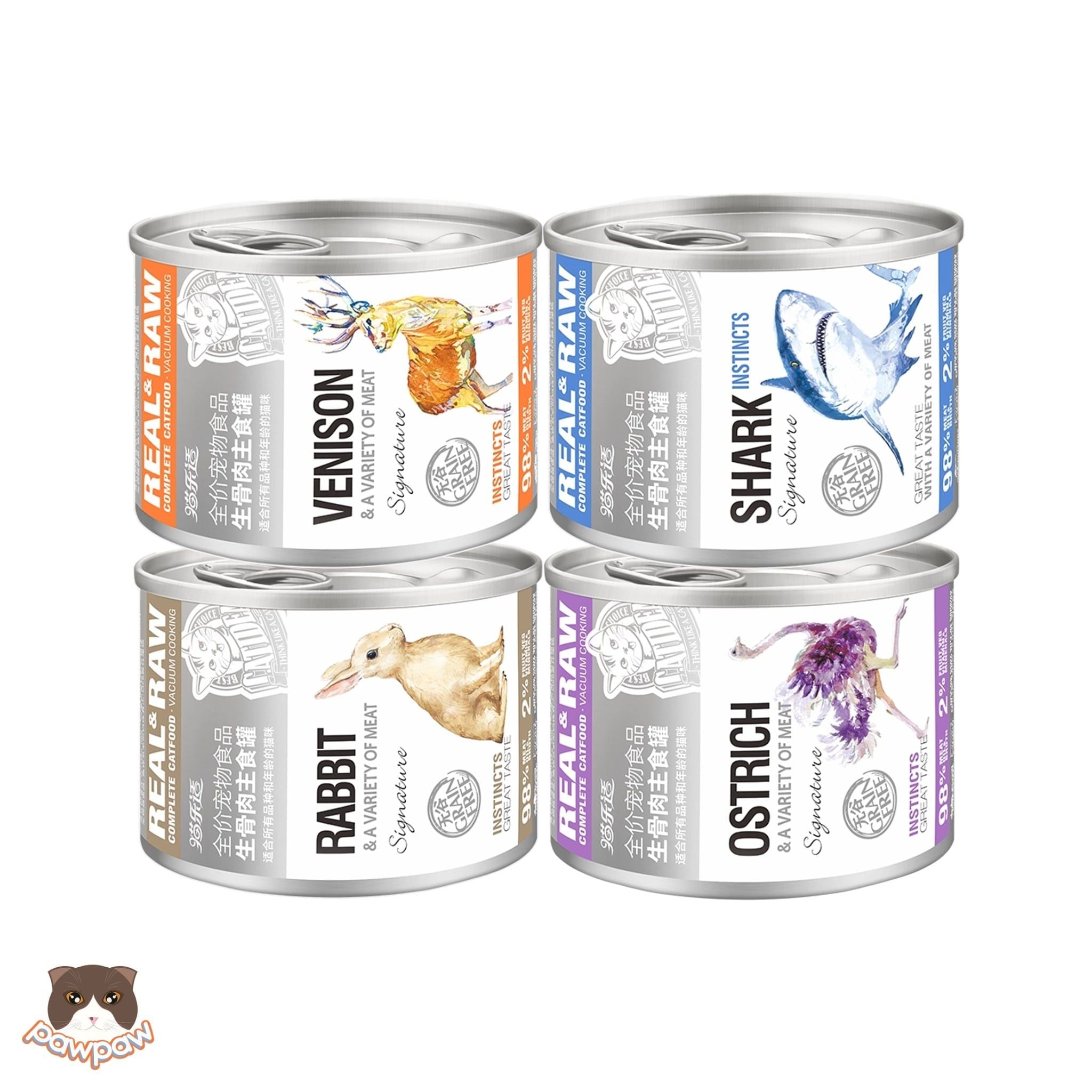  Thức ăn pate cho mèo CATIDEA Real & Raw 170g 