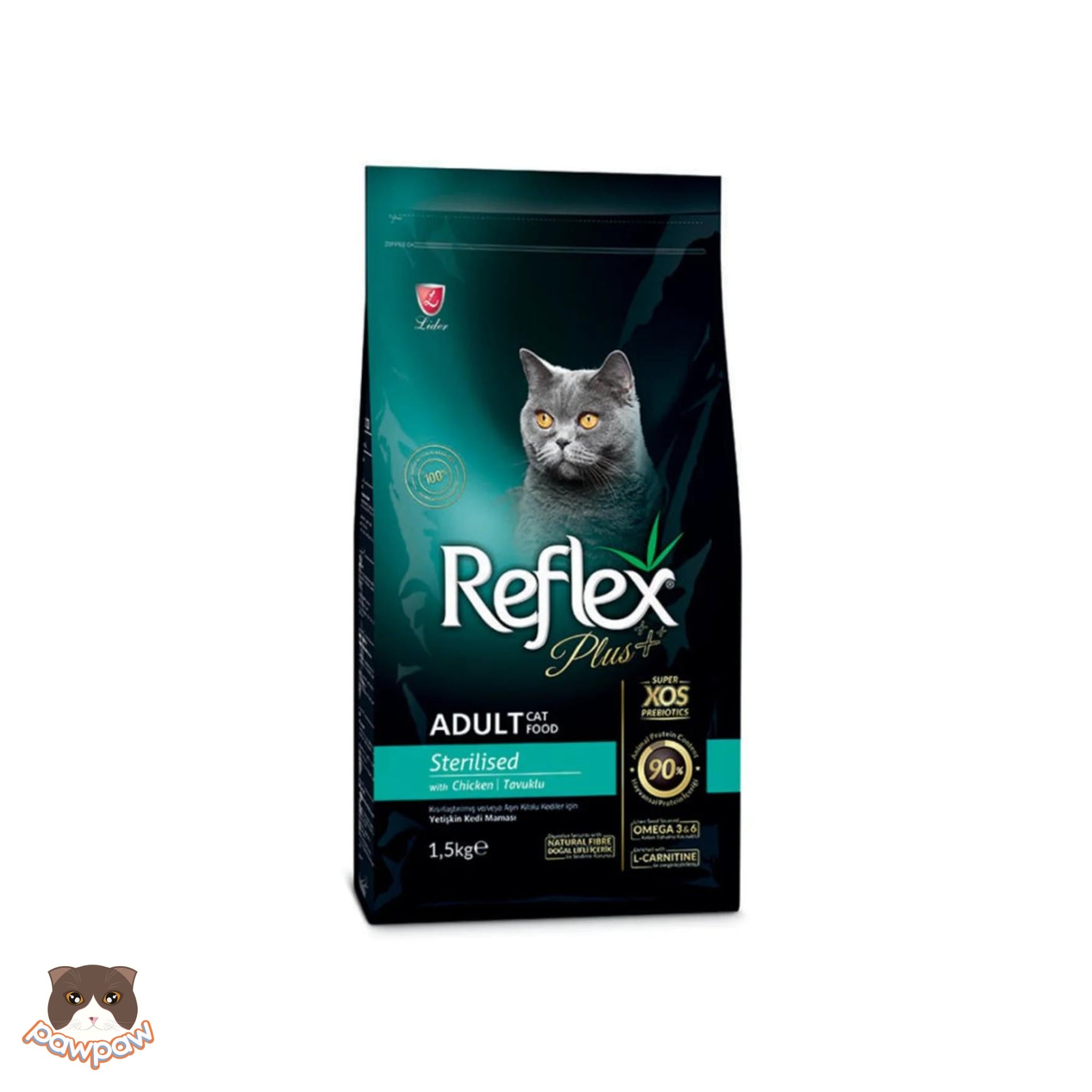  Hạt Reflex Plus vị gà 1.5kg cho mèo triệt sản 