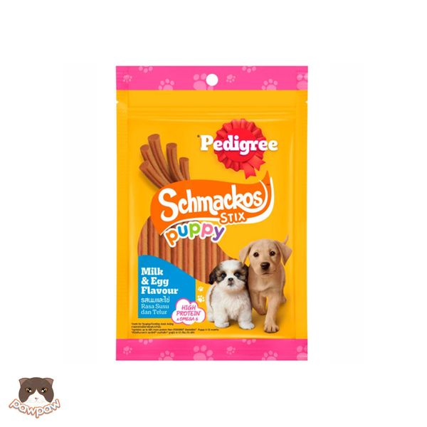  Bánh thưởng dạng que vị sữa & trứng Pedigree Schmackos Puppy 70g cho chó con 